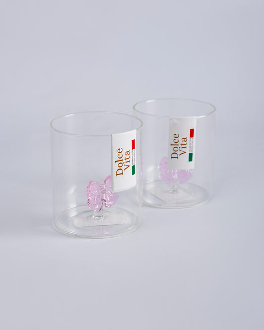 Vaso de lazo rosado