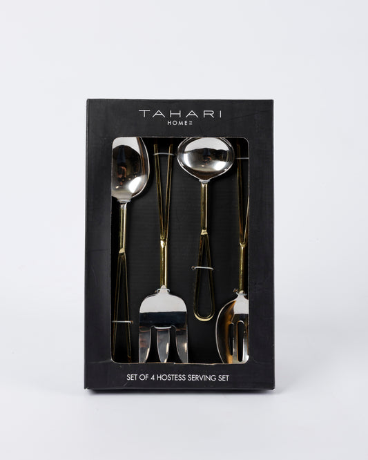 Set de 4 utensilios para servir