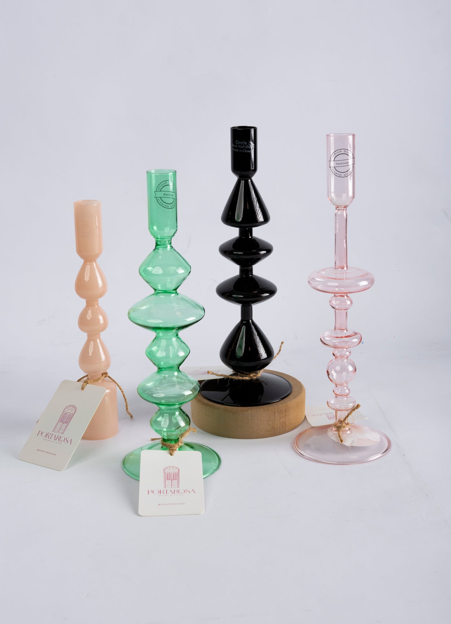 Candelabro salmon cristal