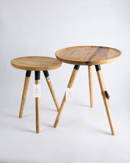 Mesa madera redonda pequeña